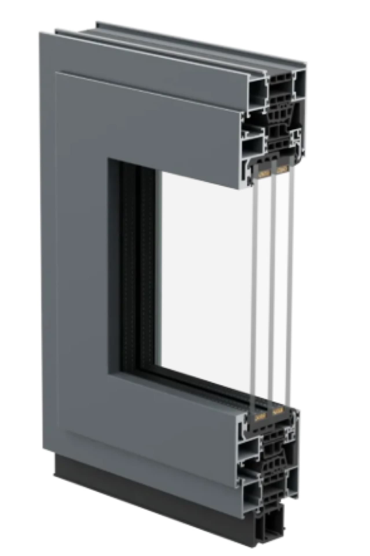 Разрез конструкции Alutech ALT W72 HS